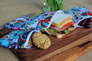 Minime Organics Pic 2 - Cotton Sandwich Bags Snack Bags