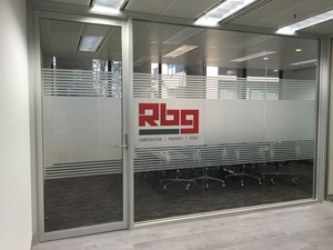 Proform Projects Pic 5 - Corporate Privacy Glass Frosting with Etched Design Logo