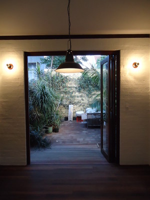 S-Side Construction Pic 3 - Cedar BiFold Doors To Rear Courtyard And Timber Deck