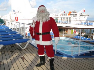 Santa Hire Brisbane Gold Coast Pic 4 - Santa on a ship