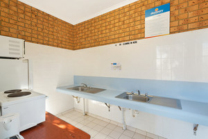 Eden Beachfront Holiday Park Pic 3 - Camp Kitchen at Eden Beachfront caravan park