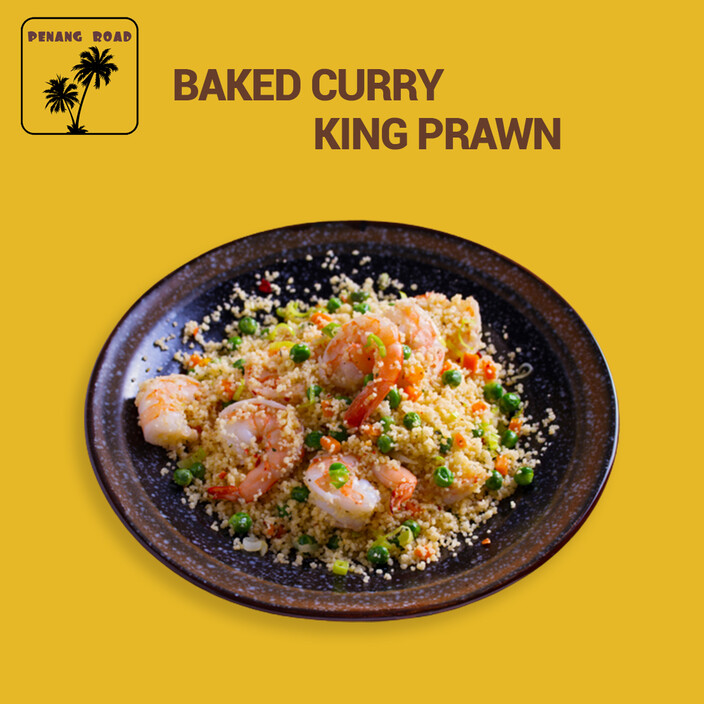 Penang Road Pic 1 - Experience the exquisite flavours of baked curry with succulent king prawns a delectable treat for your taste buds