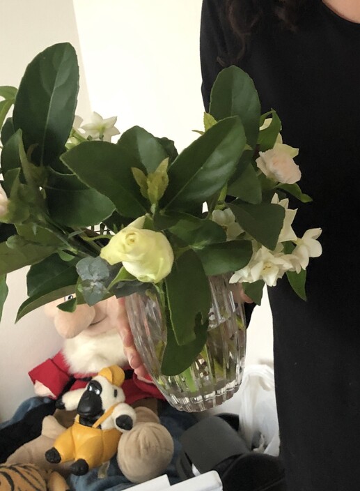 LVLY Pic 2 - All leaves about 5 flowers very stingy bouquets Wish Id stuck with my usual bigger name flower company Delivery and ordering was great but if the product is ordinary then none of that matters