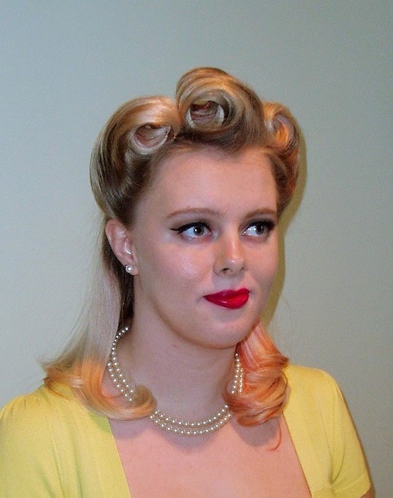 Up Front Hair Pic 1 - Vintage Hairstyle Victory Rolls