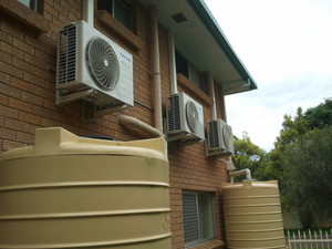 Aussie Air Conditioning PTY LTD Pic 3 - Outdoor units on wall brackets