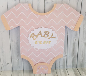 Handpress Cards Pic 5 - Baby shower onesie invite card