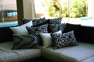 Outdoor Interiors Australia Pic 2 - Luxurious weatherproof outdoorindoor scatter cushions in Black