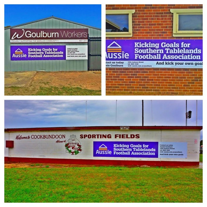 Studio 4 - Signs & Design Pic 1 - Aussie Goulburn signage at Marulan Crookwell and Goulburn