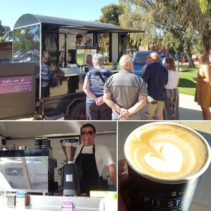 Violet Cafe - Coffee Cart & Catering Pic 4 - Coffee trailer hire for TAC with SES Driver Reviver in regional Victoria