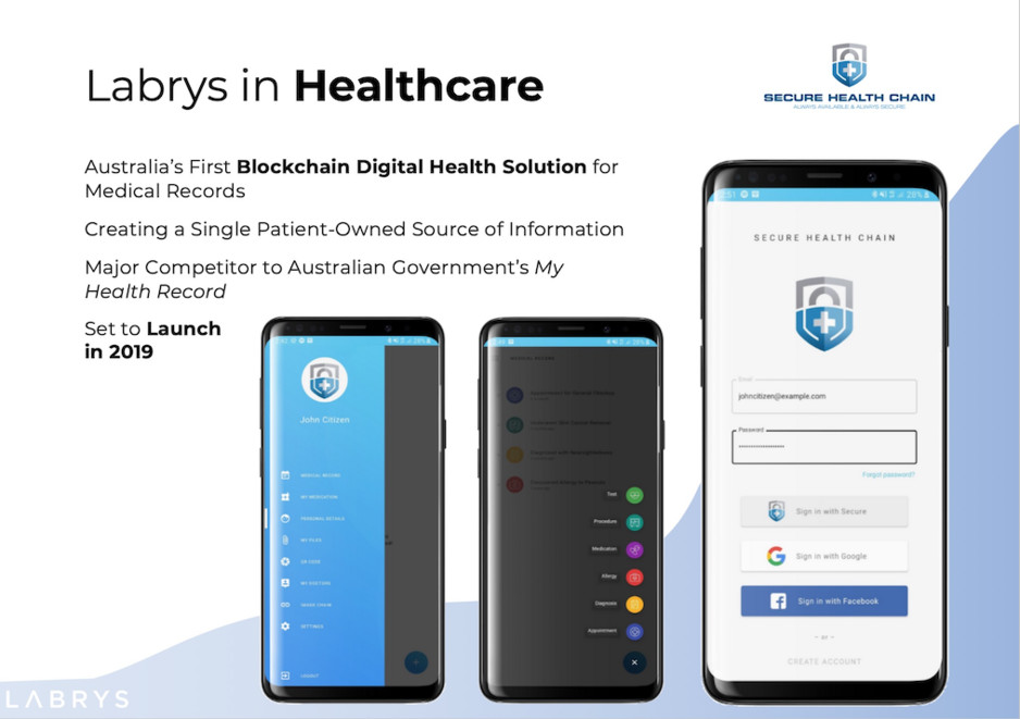 Labrys Pic 1 - Portfolio project Blockchain Digital Health Solution Mobile App for Secure Health Chain