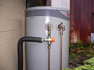 Australian Hot Water East Pic 3 - Rheem Electric hot water system with a Tempering Valve sold serviced and installed by Australian Hot Water