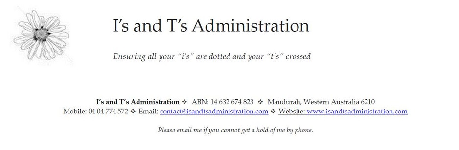 I's and T's Administration Pic 1