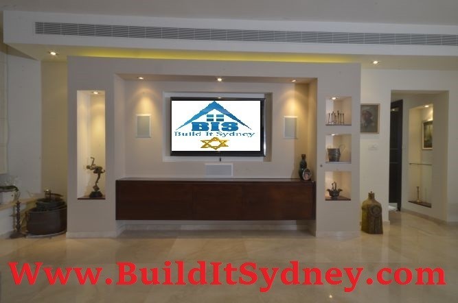 Build it Sydney Pic 1 - Classic Tv entertainment with display units and spotlights Bellevue Hill NSW