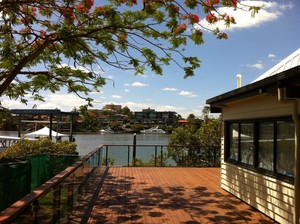 End of the Road Coffee Pic 4 - the deck looking out over the river