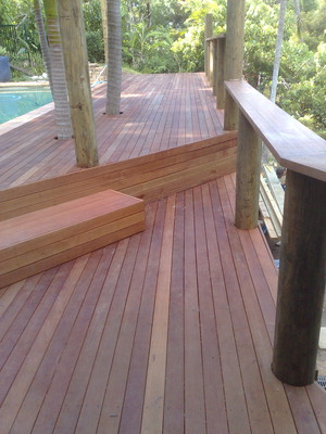 Pride Carpentry & Joinery Pic 3 - kwila pool side deck and handrails