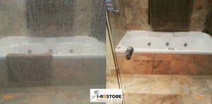 i-Restore Products & Services Pic 2 - Shower Screen Restoration Removal of Glass Cancer Lime Scale Mineral deposits and Soap Scum Inquire now 0490 947 851