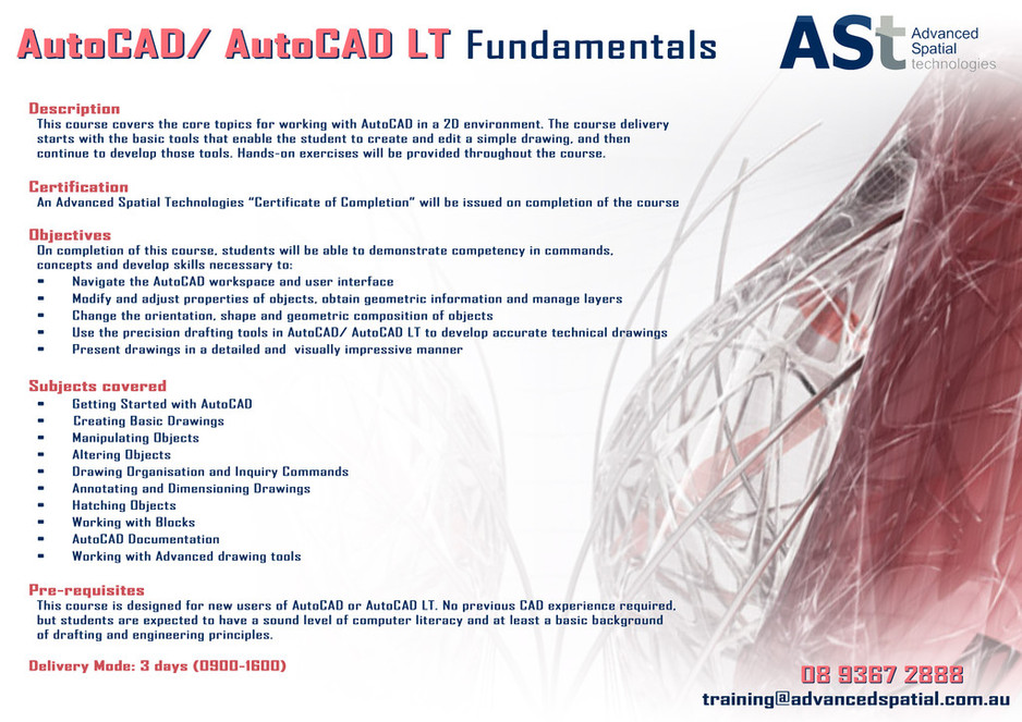 Advanced Spatial Technologies Pic 1 - AutoCAD Fundamentals