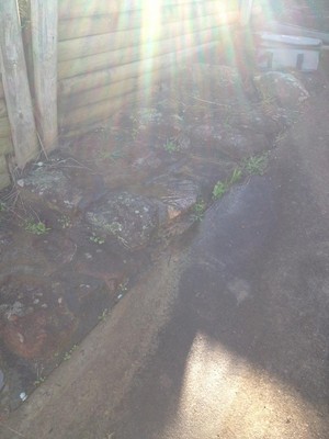 Roberts Plumbing.. Pic 2 - Bad water under rock steps