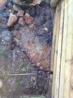 Roberts Plumbing.. Pic 3 - removed rock steps