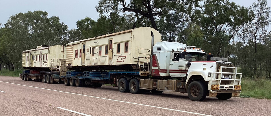 Harris Transport Pic 1 - Some Queensland Rail carriages going to a new home