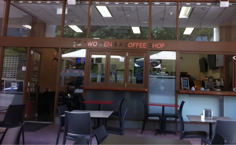 Two Men And A Coffee Shop Pic 1 - Entrance and outdoor seating