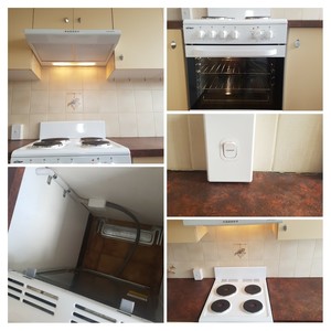 JBerg Electrical Pic 3 - New oven and rangehood for rental property