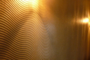 Reno Concepts Pic 3 - raised wall paper painted with a metallic bronze looks fantastic