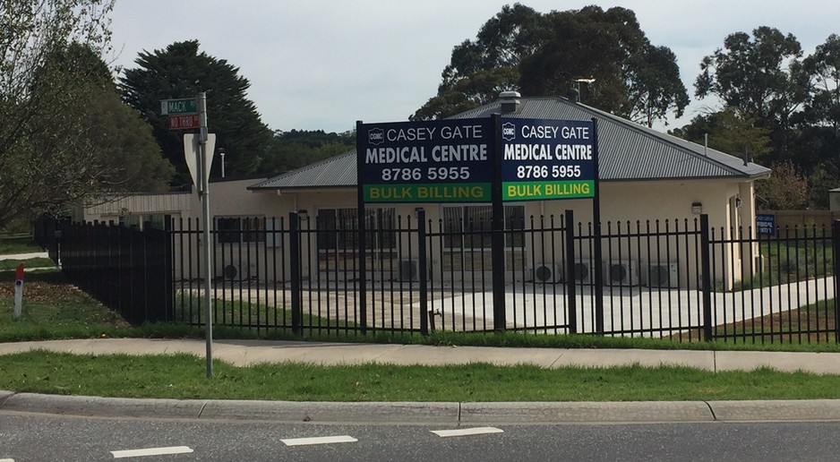 Casey Gate Medical Centre Pic 1 - View from Corner of Mack Road and Narre Warren Cranbourne Road Main entrance is on Mack Road