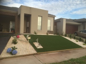 The Yard Makeovers Pic 2 - Front yard with Artificial Turf