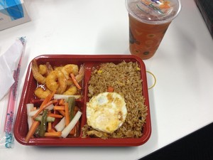 Gumballs Pic 2 - Nasi Goreng with chicken prawn and fried egg with ABC sauce and lemon tea