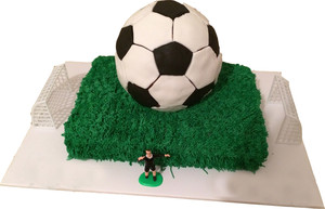 Petals, Lace & Cake Pic 2 - 2 Tier Soccer Ball Cake