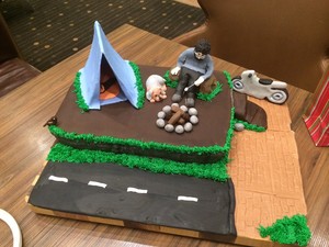 Petals, Lace & Cake Pic 4 - Custom Cake Camping Scene