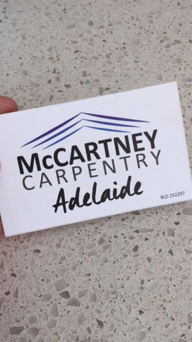 McCartney Carpentry Adelaide Pic 1 - New business cards