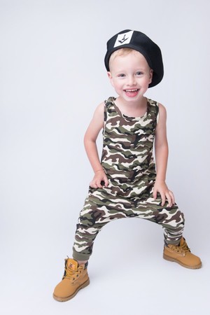 Dapper Little Dude Pic 5 - Camo Tback Romper