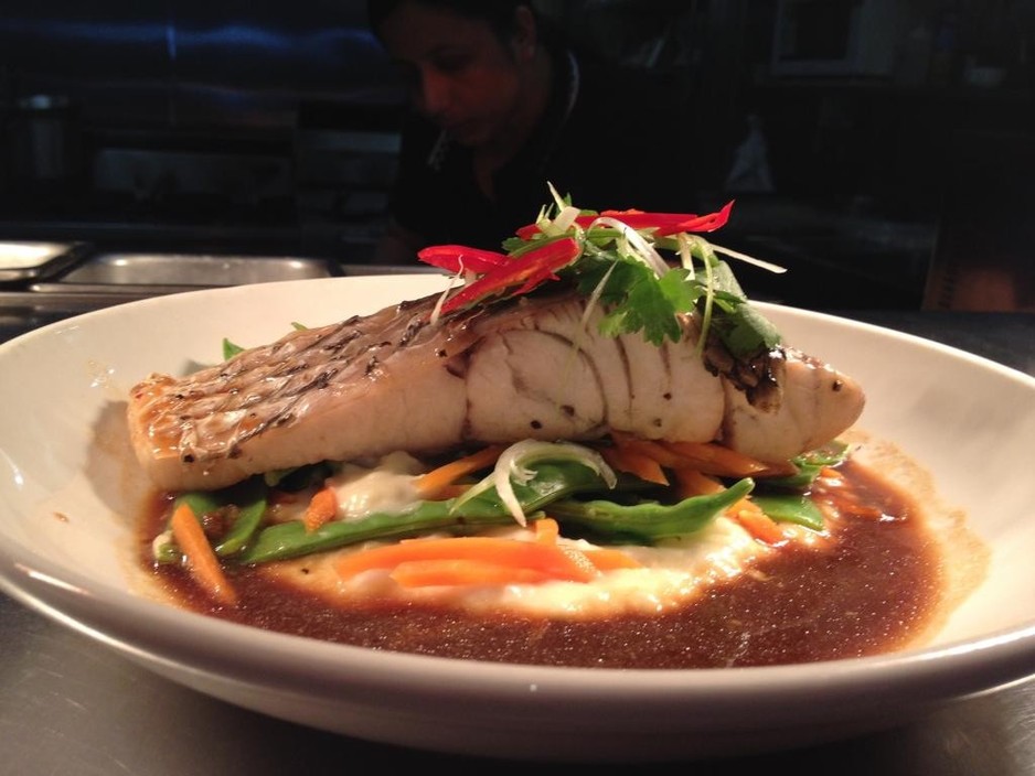 Peppercorn Cafe Pic 1 - Steamed wild barramundi with soy mirin ginger