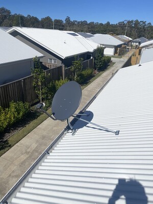 The Cable Guy TV and Data Pic 3 - Relocated Foxtel Dish Relocated Foxtel Dish due to the customer getting solar panels installed