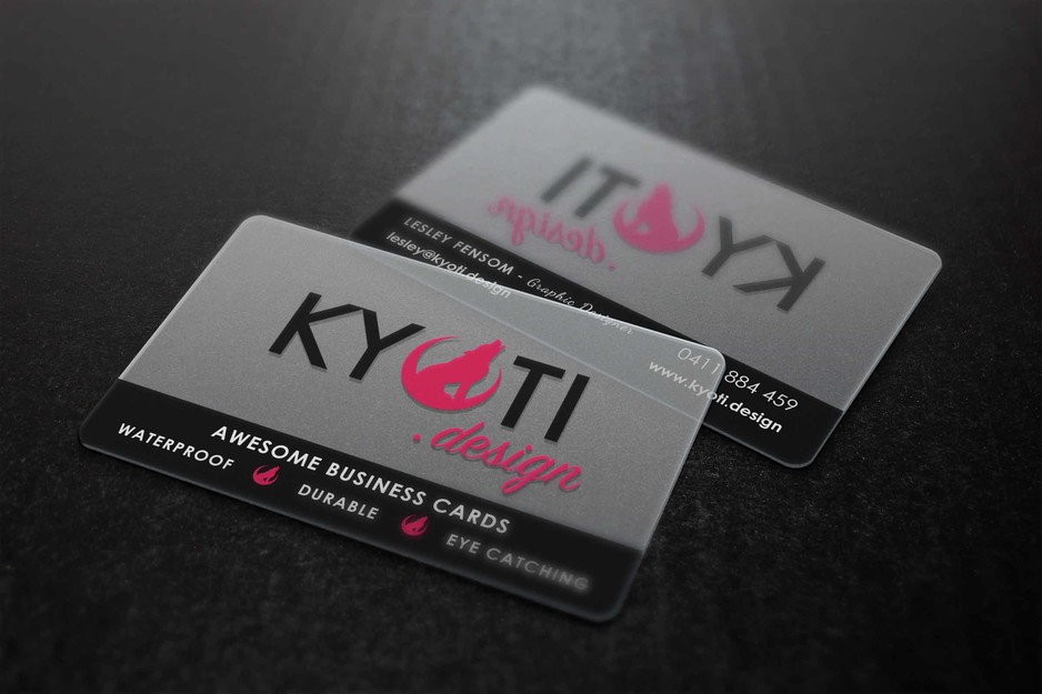 Kyoti Graphic Design Pic 1 - Durable waterproof business cards