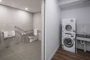 U City Accessible Serviced Apartments Pic 4 - U City Accessible Serviced Apartments bathroom and laundry