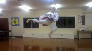 Bai Rui Taekwondo - Paddington Pic 4 - Jumping back kick