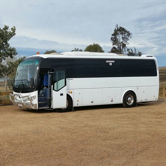 Redcliffe Coaches Tours & Charter Pic 1 - 1 of the 39 seat coaches visiting Steele Rudds Selection Sth West Qld