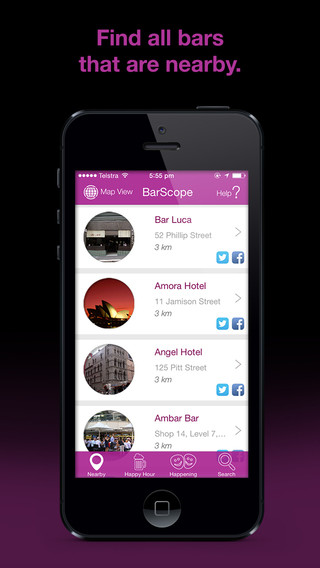 Barscope Pic 1 - Find all Bars that are Nearby