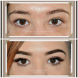 London Chic Lash and Brow Lounge Pic 4 - Our Volume Lash and Brow makeover using 200 lash extensions per eye