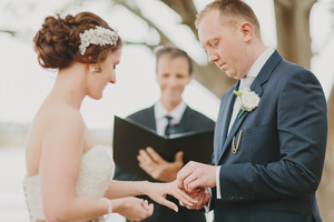 Brisbane Celebrants Jamie Eastgate Pic 5 - Jamie performing a stunning bespoke wedding ceremony at Eves on the River Image Anthony Hoang Photography