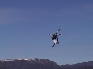 Ski Chute Four Pic 2 - Owner Aaron Place getting some old fashion air time at Mt Buller