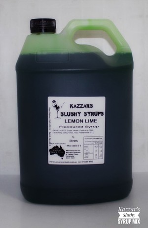 Kazzar's Slushie Syrups Pic 4 - Lemon Lime Slushy Syrup Mix