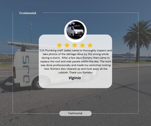 DJS Melbourne Plumbing Solutions Pic 3 - Thank you Virginia for your awesome review Well done Jayden Romero