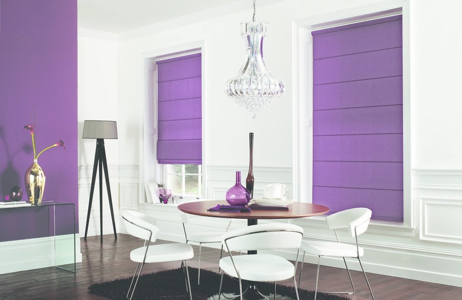 Siesta Blinds Pic 1 - Interior Purple Roman Blinds