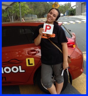 Bec's Upper Coomera Driving School Pic 2 - Happy new p plate licence holder