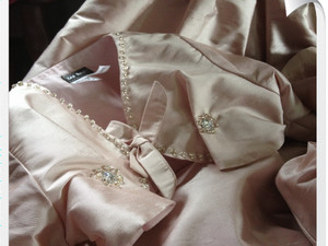 Zaf Baby Pic 2 - This exquisite unique handmade dusty pink silk dupion baby girls christeningbaptism bolero is exclusive to our Zaf Baby christening shop in Sydney Earlwood