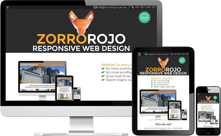 Zorro Rojo Pic 1 - Zorro Rojo Designs Responive website design in Perth